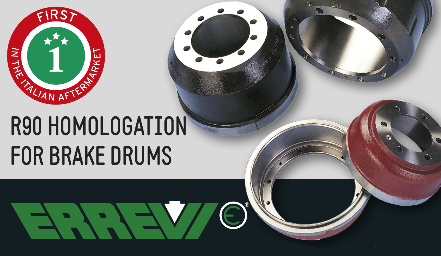 FIRST IN THE ITALIAN AFTERMARKET TO REACH  THE R90 HOMOLOGATION FOR BRAKE DRUMS